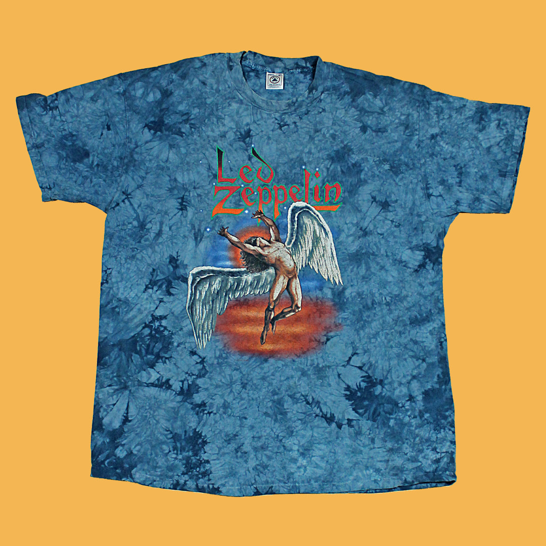 90's Led Zeppelin Tie Dye Vintage Tshirt The Owl's Attic